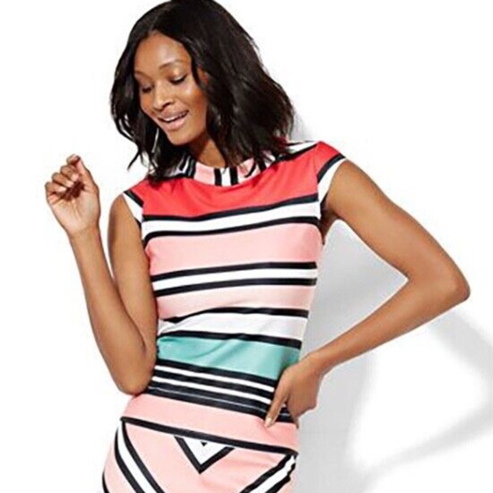 New York & Company | 7th Avenue | Striped 2 piece set | Size XS